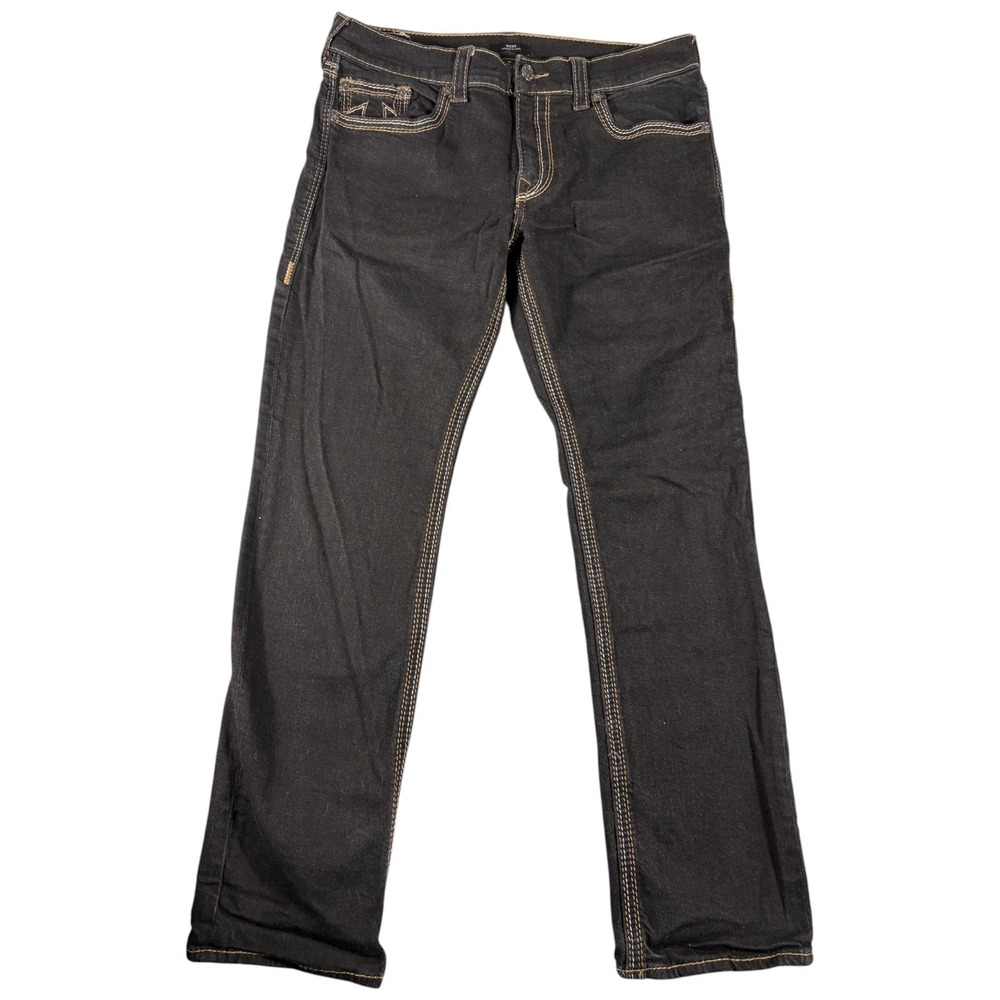 True Religion Ricky Jeans Mens 36 Dark Relaxed Straight Y2K Western Heritage